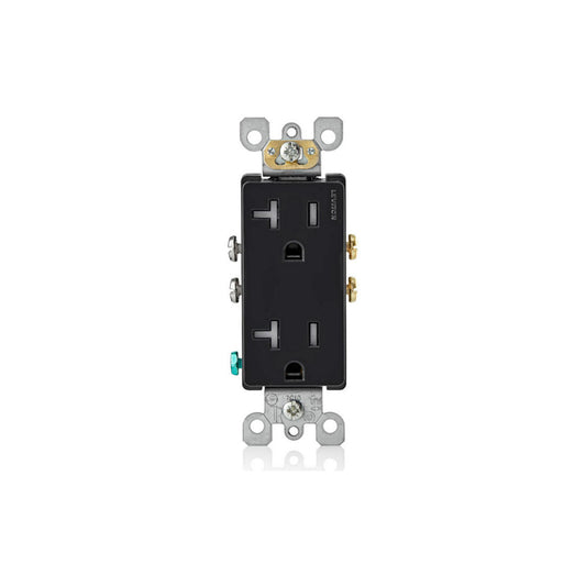 Leviton T5825-E 20 Amp Decora Tamper-Resistant Duplex Outlet/Receptacle