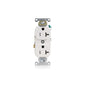 Leviton TBR20-W Tamper-Resistant Duplex Receptacle, 20 Amp, 125 Volt