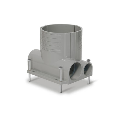 Leviton FBBOX-GY 2-Gang Concrete Floor Box System, 6.25” tall PVC Box