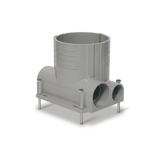 Leviton FBBOX-GY 2-Gang Concrete Floor Box System, 6.25” tall PVC Box