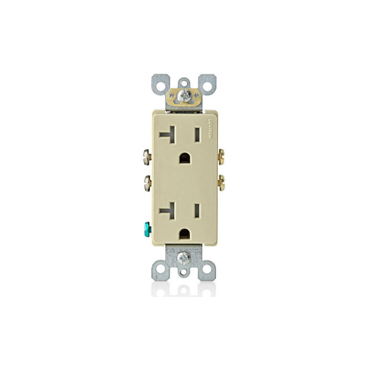 Leviton T5825-I 20 Amp Decora Tamper-Resistant Duplex Outlet/Receptacle