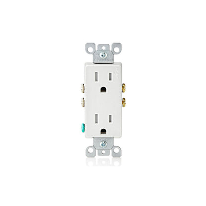 Leviton T5325-W 15 Amp Decora Tamper-Resistant Duplex Outlet/Receptacle
