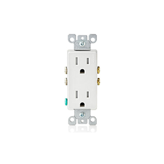 Leviton T5325-W 15 Amp Decora Tamper-Resistant Duplex Outlet/Receptacle