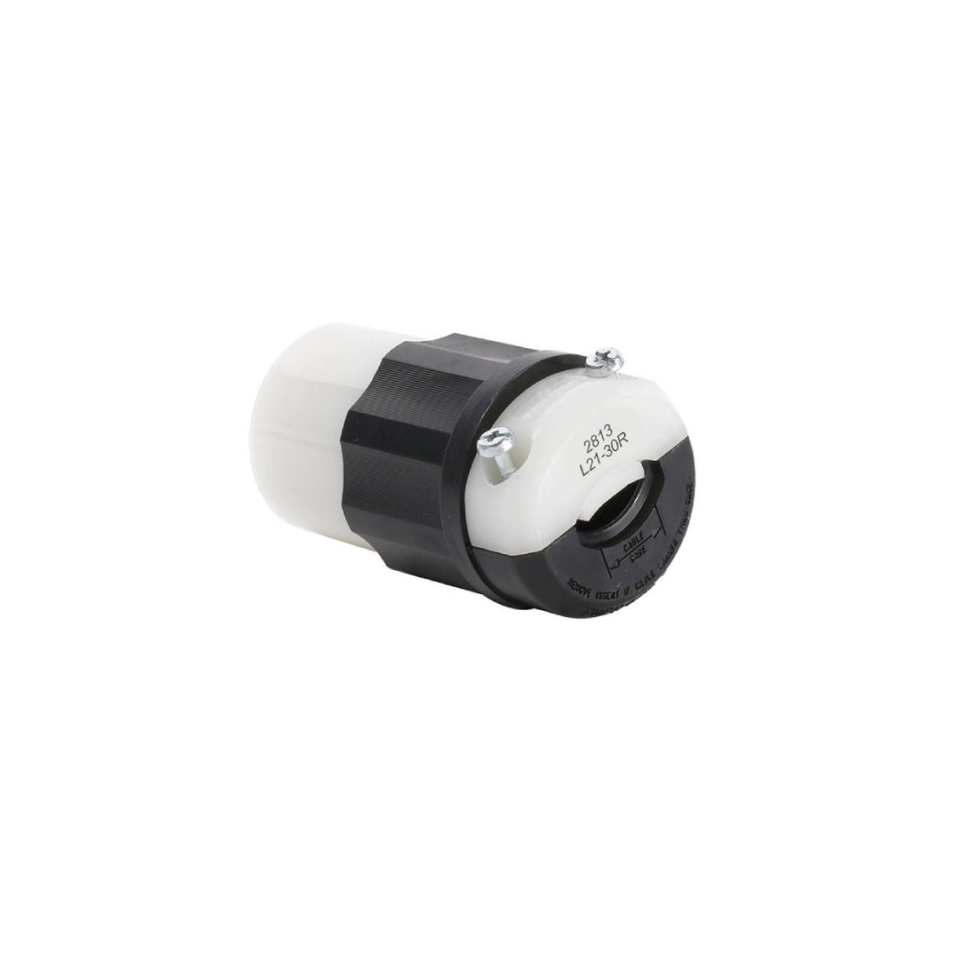 Leviton 2813 30 Amp, 120/208 Volt, 3PY, NEMA L21-30R, 4P, 5W, Locking Connector