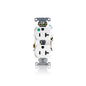 Leviton 8300-HW 20 Amp Duplex Receptacle/Outlet, Hospital Grade, Self-Grounding
