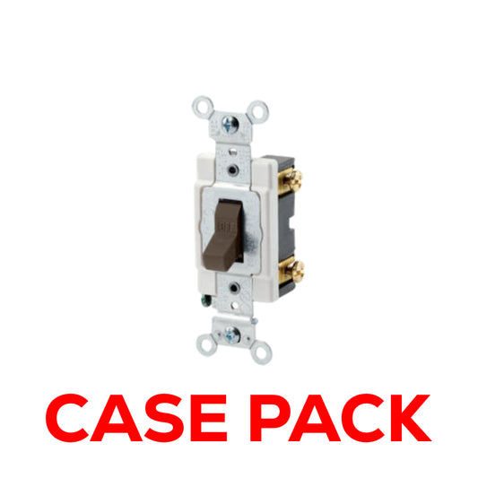 10 Pack Leviton CSB1-15 Brown Single-Pole Toggle Switch
