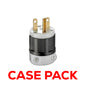 10 Pack Leviton 5666-C 15 Amp, 250 Volt, Industrial Grade, Angle Plug, Straight Blade, Grounding