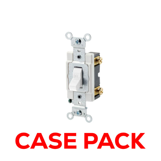 10 Pack Leviton CSB1-15W Single-Pole Toggle Switch, White