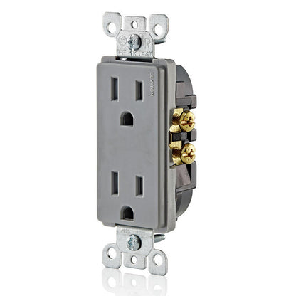 Leviton T5325-GY 15 Amp Decora Tamper-Resistant Duplex Outlet/Receptacle