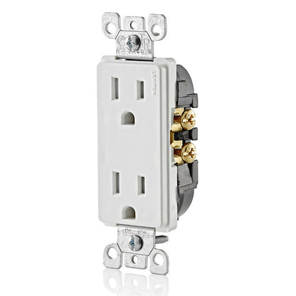 Leviton T5325-W 15 Amp Decora Tamper-Resistant Duplex Outlet/Receptacle