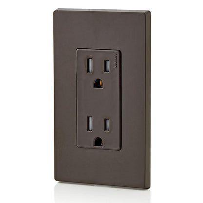 Leviton T5325 15 Amp Decora Tamper-Resistant Duplex Outlet/Receptacle