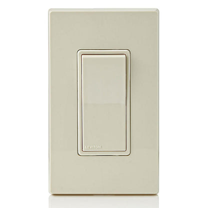 Leviton 5601-P2T 15 Amp Decora Single-Pole Switch, Self-Grounding