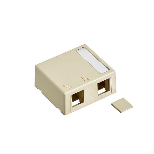Leviton 41089-2IP QuickPort Surface Mount Housing, 2-Port
