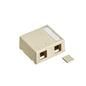 Leviton 41089-2IP QuickPort Surface Mount Housing, 2-Port