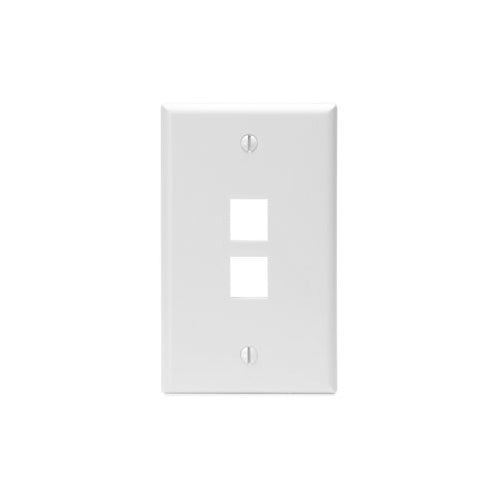 Leviton 41080-2WP Single-Gang QUICKPORT Wallplates