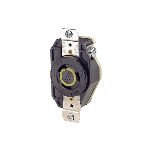 Leviton 2310 20 Amp, 125 Volt, NEMA L5-20R, 2P, 3W, Flush Mtg Locking Receptacle