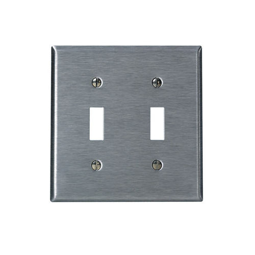 Leviton 84009-40 84409-40 2-Gang Toggle Switch Wallplate